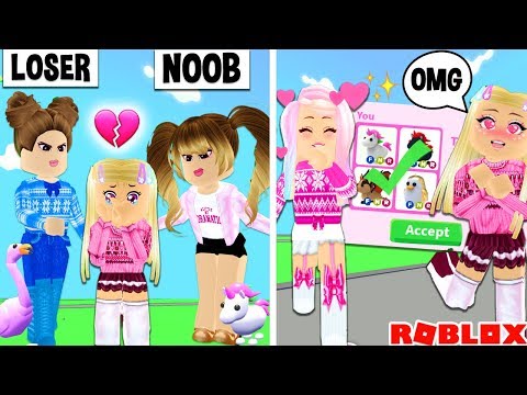 They Bullied Her For Having No Pets So I Traded Her My Neon - team noob merch roblox