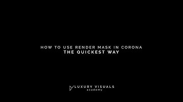 How to use the Render Mask Script with Corona