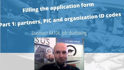 Erasmus+ KA104 How to fill basic information in the application form