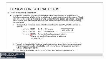 Drift & Deflection Limit for Wind Load| BNBC 2020 | Shear Wall Design Part 35