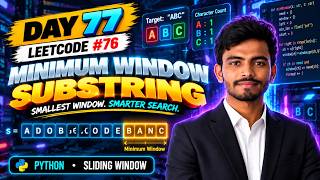 LeetCode 76: Minimum Window Substring in Python | Sliding Window Explained | Day 77 #syntaxsolver