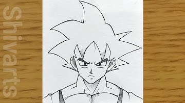 How to draw Goku step by step || Easy drawing ideas for beginners || Anime Drawing #art