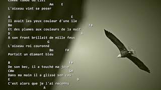 Video thumbnail of "L'aigle noir : Texte déroulant avec accords."