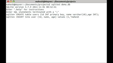 SQLite Tutorial - Queries on Ubuntu Linux Termial