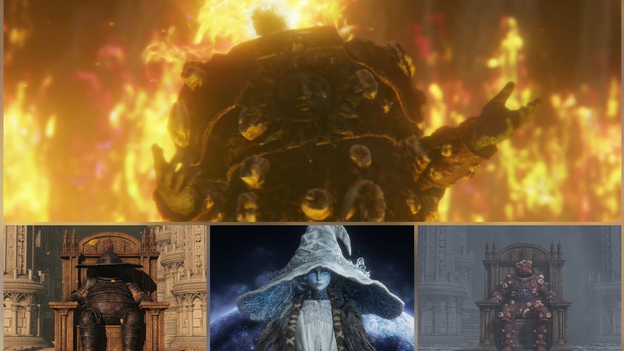 Elden Ring All 4 Trophy Endings Intro & Outro YouTube