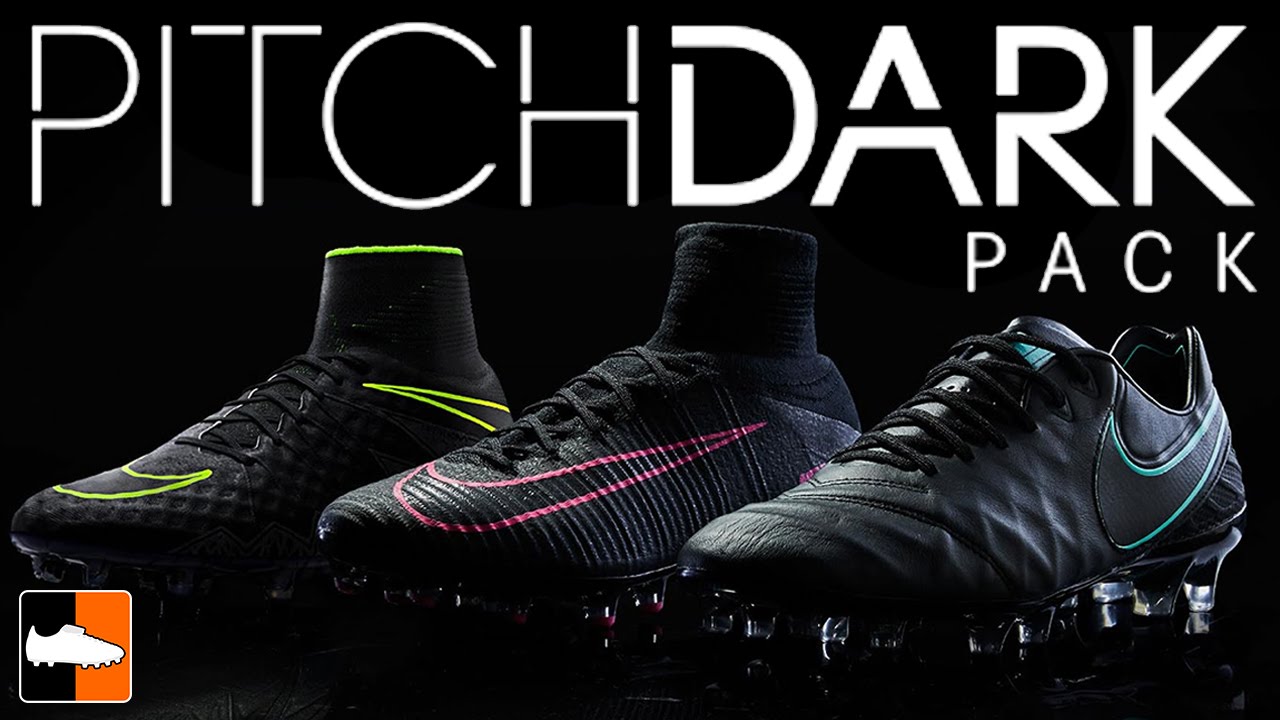 Nike Pitch Dark Pack  Black Superfly, Hypervenom & Tiempo Football Boots 