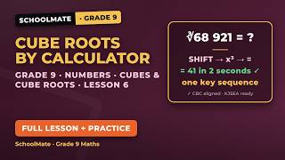 Cube Roots Using a Calculator | Grade 9 CBC Mathematics — Lesson 6