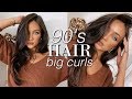 90s model inspired hair: voluminous curls w/rollers tutorial