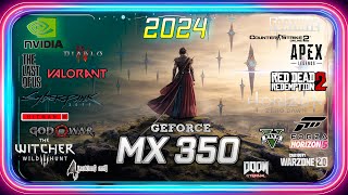 Nvidia MX350 in 30 GAMES      | 2024 |    Laptop Benchmarks