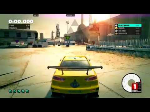 DiRT 3 -GYMKHANA ATTACK 02- DC Compound,Depot (PLATINUM MEDAL) (Lancer EVO X JUN), Gameplay