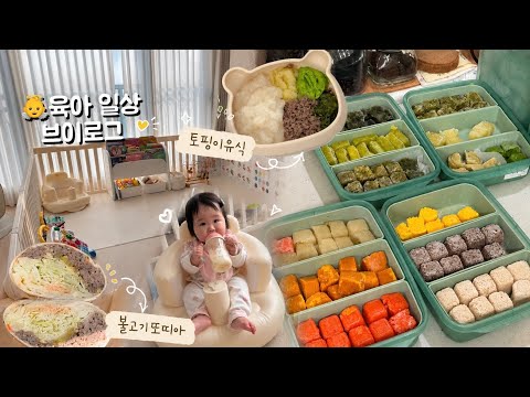 7개월 아기 토핑 이유식 만들고 집밥까지🥲 | 쉴 틈 없는 현실 육아 | 불고기 퀘사디아, 또띠아 샌드위치