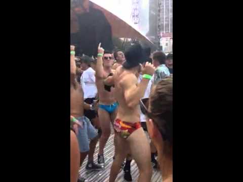 Guys in Speedos Circle Of Death During Danny Brown Field Day 2015
