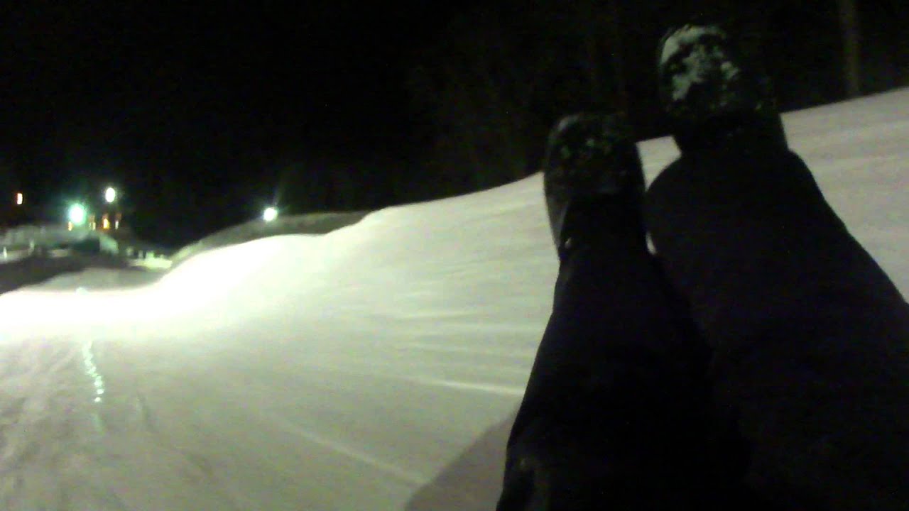 Sylvan Snow Tubing Hill On a single tube Wausau, Wi Jan 28 2012