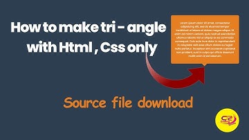 How to create a triangle with css | Making a triangle with css border