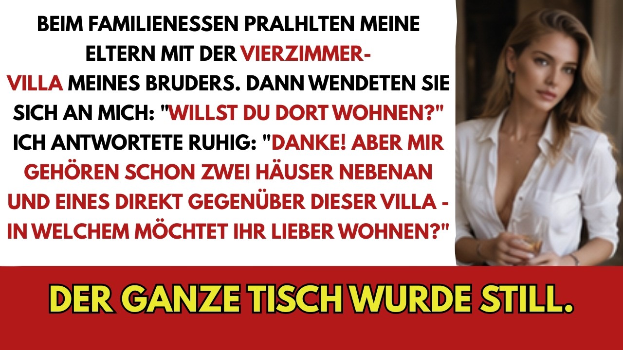 „Mama legte ihre Gabel hin und verkündete, dass der Erbanteil von Opa komplett an meinen Bruder gehen würde – ‚Er hat schließlich eine Familie, an die er denken muss‘. Ich saß da, in meiner...