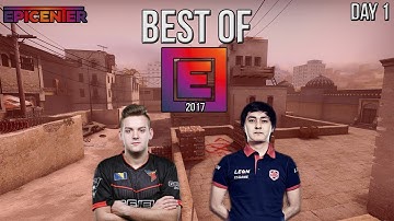 CS:GO - BEST OF EPICENTER 2017 Day 1 (NiKo 1v2, HObbit INSANE Clutch)