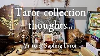 TAROT COLLECTION THOUGHTS | VR TO @SaplingTarot ON HAVING A TAROT DECK COLLECTION | + WALK THROUGH