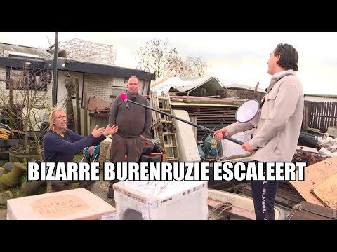 Bizarre burenruzie escaleert door troep beruchte buurman