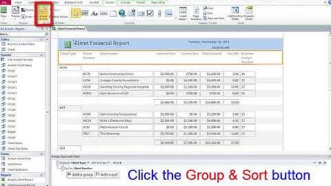 Microsoft Access: How to Remove the Group Sort and Total Pane