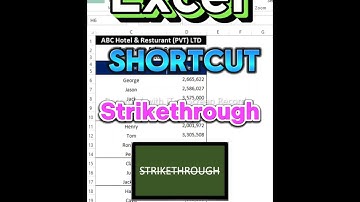 Excel Strikethrough Shortcuts to Cross Out Text or Values in Cells #shorts #excel #how #education