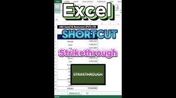 Excel Strikethrough Shortcuts to Cross Out Text or Values in Cells #shorts #excel #how #education
