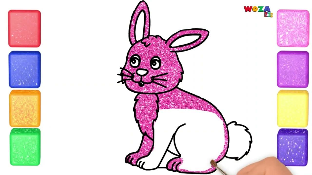 How to Draw and Paint a Bunny for Kids Step by Step art lessons for