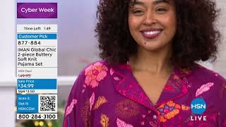 IMAN Global Chic 2piece Buttery Soft Knit Pajama Set screenshot 5