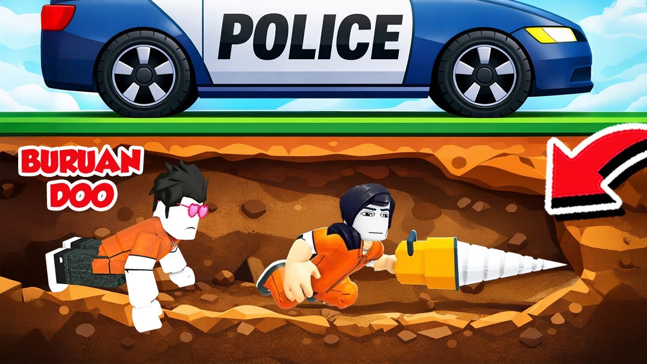 KITA MENGGALI UNTUK KABUR DARI PENJARA PALING NGAKAK DI ROBLOX!!!