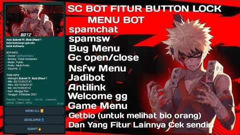 🔴 SC Bot Wa Button Lock || Bug Menu || Nsfw Menu || Welcome gg
