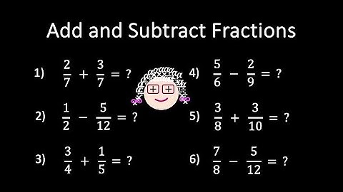 Add and Subtract Fractions: Like & Unlike Denominators