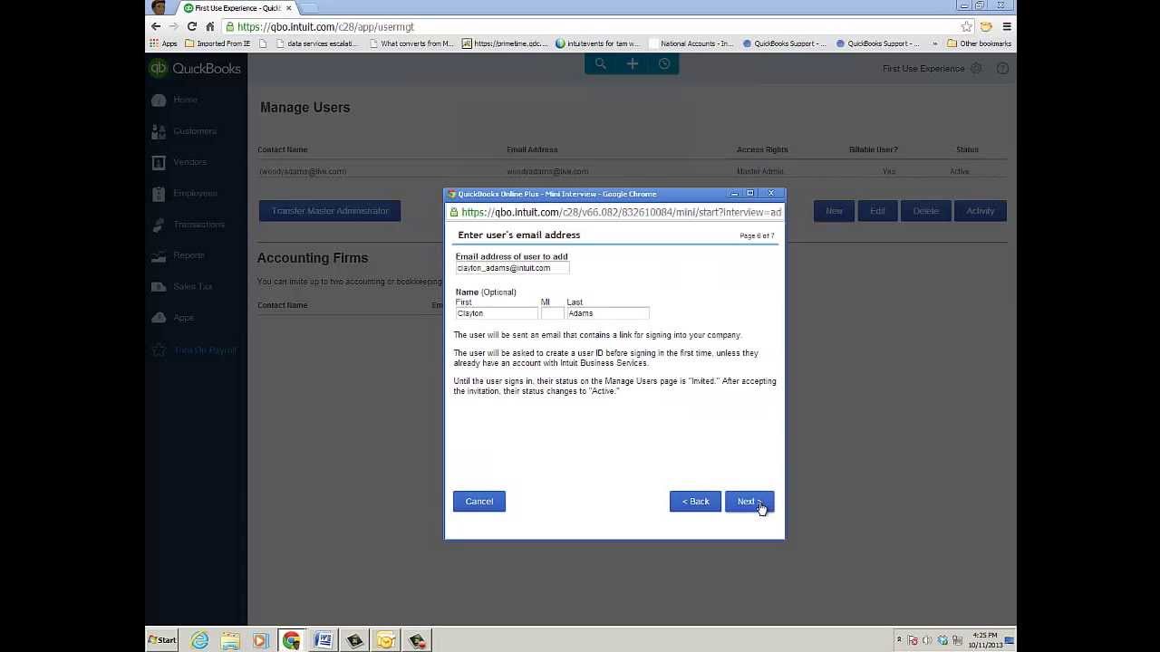 Managing Users in QBO New YouTube