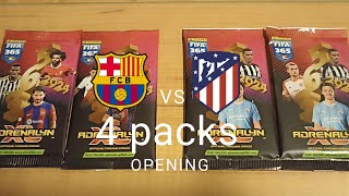 Panini FIFA 365 Adrenalyn XL 2024 Barca VS Atletico 4 packs opening