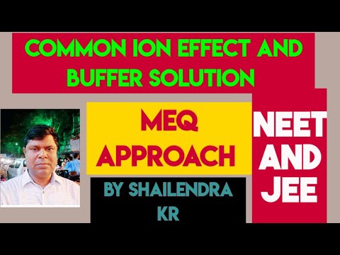 Common Ion Effect and Buffer solution part 1 - YouTube