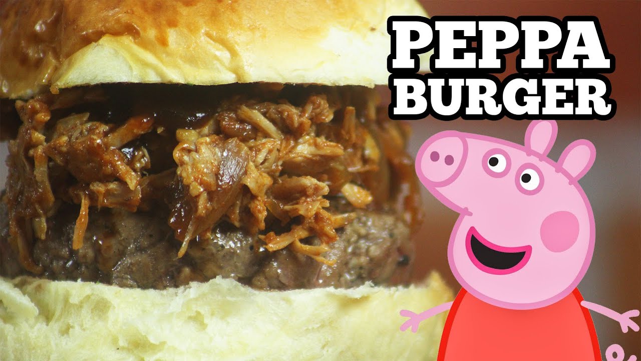 Hambúrguer com pernil desfiado (pulled pork)