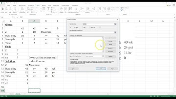 Quickly solving a linear programming problem on Excel