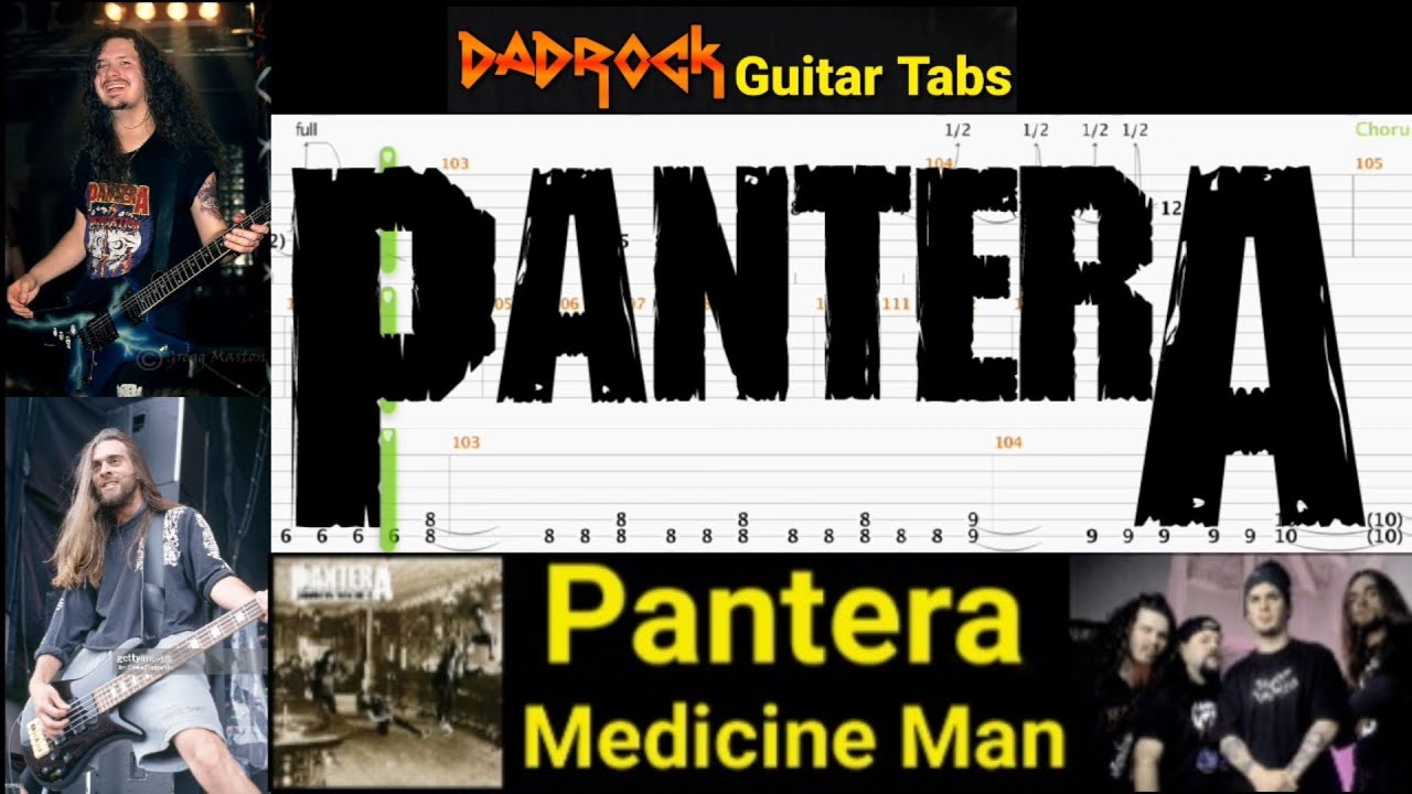 Medicine Man Pantera Guitar + Bass TABS Lesson YouTube