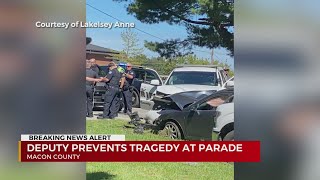 Sheriff’s deputy prevents erratic driver from hitting children during Macon County parade
