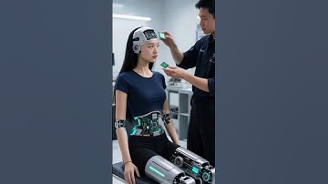 Robotic technician, replacing the CPU chip in the brain of a humanoid robot #humanoidrobot #ai