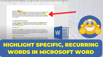 How to Highlight Specific, RECURRING Words in Microsoft Word