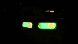 Exterior & interior view of motor boat with LED strip lights