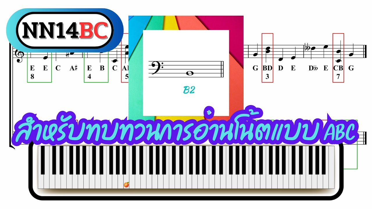 ทบทวนการอ่านโน้ตแบบ ABC 14BC / Note Names Exercise 14BC - YouTube