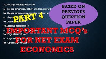 MCQ;s - Part 4 - Cost Curves for NET EXAM