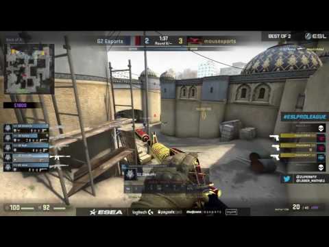 CS:GO - G2 Esports vs Mousesports - Dust2 - ESL Pro League - Saison 4 Semaine 3