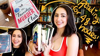 READING SCARY BOOKS FOR 48 HOURS! Baking, Rainy Days, Thrillers, and Cozy Murder Mysteries! 😊