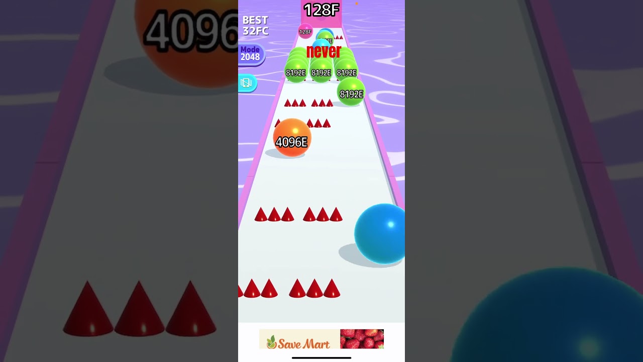 Ball run 2048 16F+4096E=32F