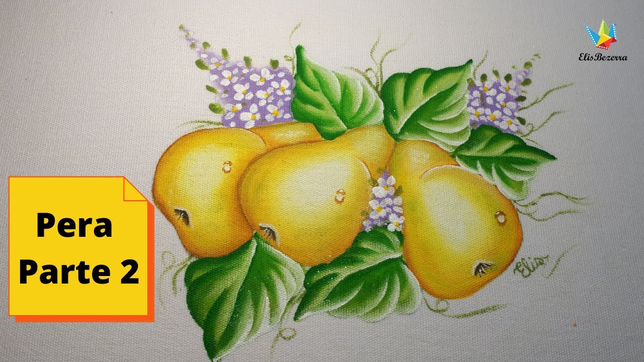 Pintura em Pano de Prato - Pera parte 2-2