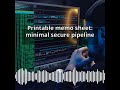 Printable memo sheet: minimal secure pipeline | CyberSecurity &amp; DevSecOps Expert: Develop,...