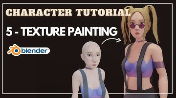 Blender Character Modeling Tutorial - Basic TEXTURE PAINTING / Part -5