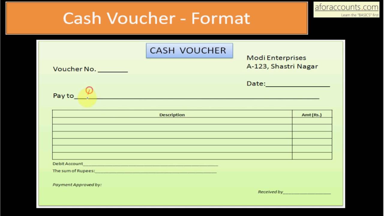 35 Cash Voucher And Petty Cash Voucher Youtube