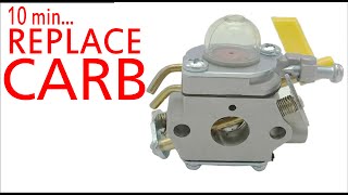 EASY Repair For Your Weed-Eater/String Trimmer That Won't Start -- CARBURETOR SWAP in 10 min RYOBI by jakeguitar01 2,087 views 3 years ago 8 minutes, 42 seconds